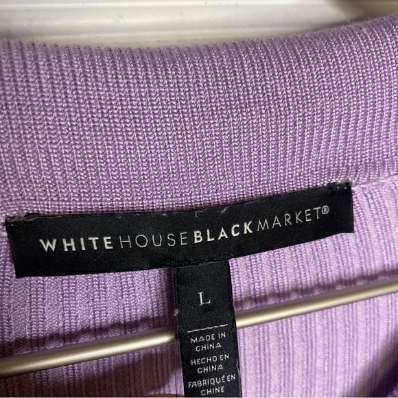 WHBM Button Down Collar Ribbed Blouse Size L - Picture 5 of 6